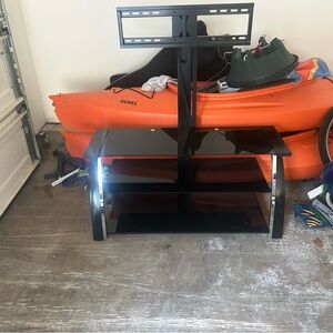 Black Glass TV Stand